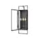 Z-Lite Lucian 3 Light Outdoor Wall Sconce, Black & Clear 598B-BK - alternate 7